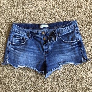 Free People Shark Bite Cutoff Denim Shorts